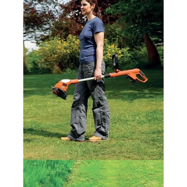 BLACK+DECKER 23 cm Græstrimmer - med 18 V 2 Ah batteri - GLC1823L20-QW - 180° drejeligt hoved