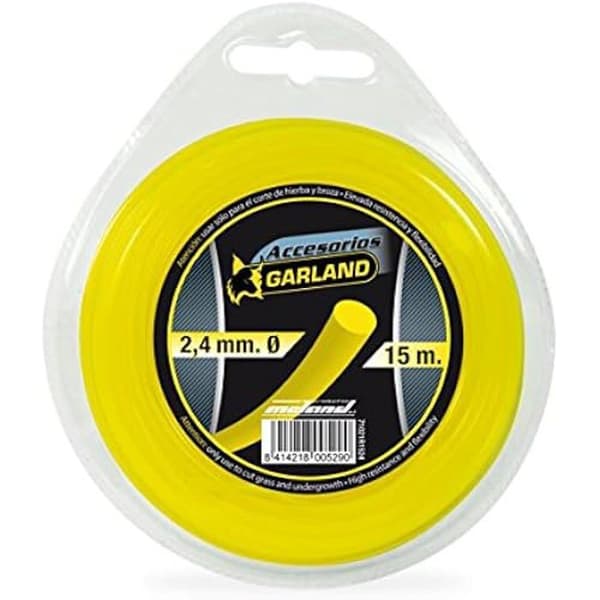 Distributör - GARLAND - 71021R1524 - Nylon 15 m - 2,4 mm Ø - Röjsåg