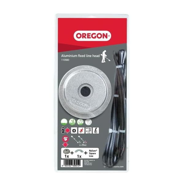 Röjsågshuvud - Oregon - Fast - 4 nyliumtrådar Ø 2,55 mm - Aluminium - Universal