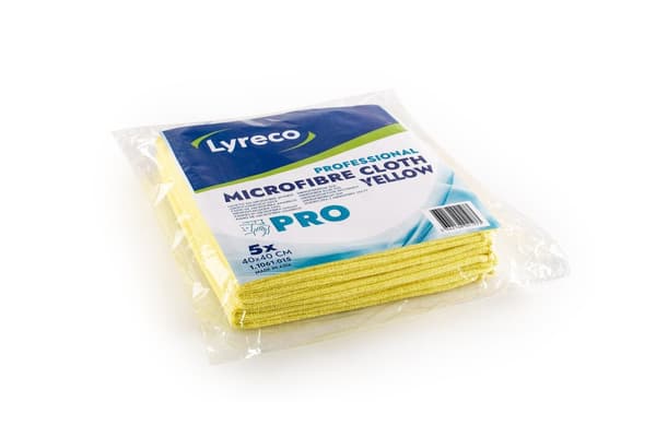 Microfiberduk LYRECO P 40x40cm gul 5/fp