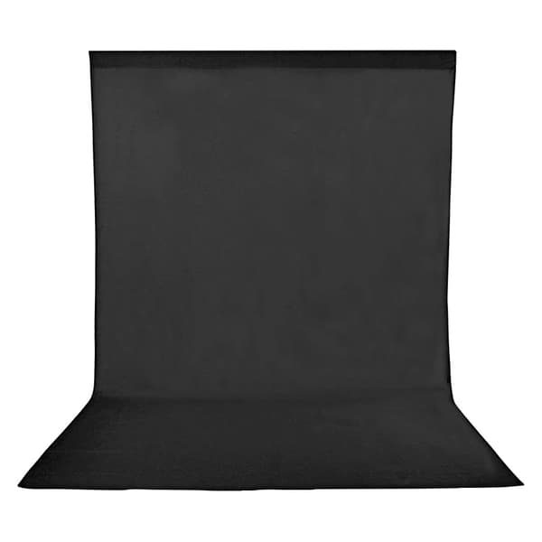 Fotograferingsbakgrund, polyesterbomullsmaterial, tvättbar studiobakgrund, Svart, 4000x3000
