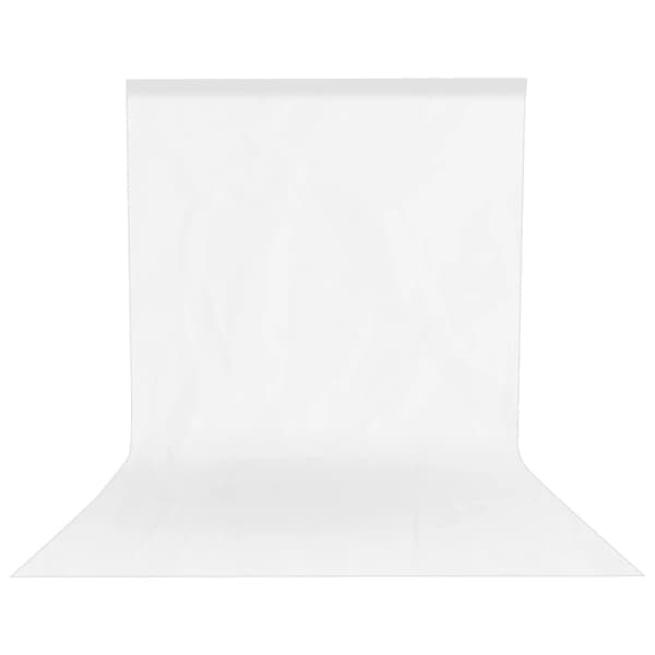 Fotograferingsbaggrund, polyester bomuldsmateriale, vaskbar studiebaggrund, HVID, 6000x3000