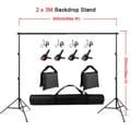 Miniatyrbild 2 av 2: Fotostudio bakgrundsställ, grönt skärmsupport, medföljande bärväska, 2x3M Bakgrund