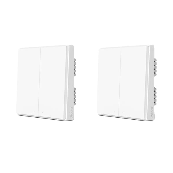 Aqara Smart Vægbryder, Zigbee Forbindelse, Ingen Neutral Nødvendig,2X D1 med neutral 2K