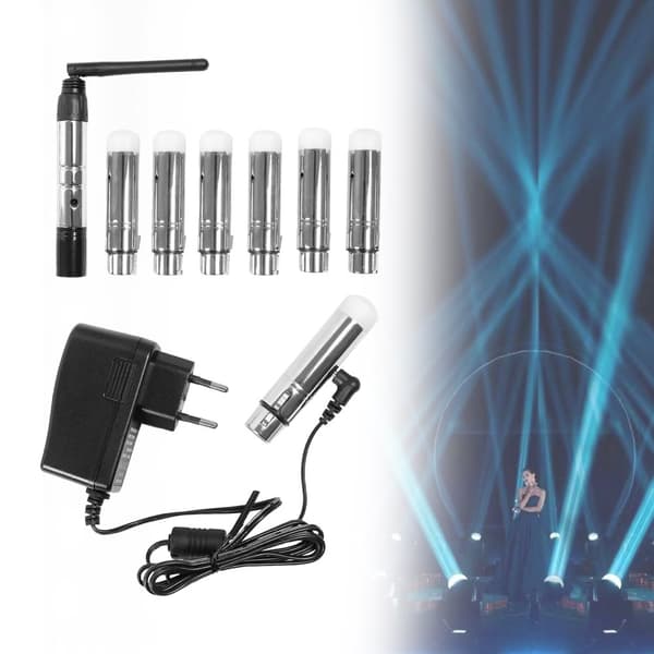 DMX512 Trådløs Lyscontroller, 7 Modtagere Inkluderet, 400m Kommunikationsområde, Kompakt Design