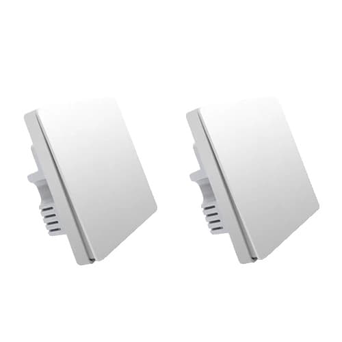 Aqara Väggbrytare, ZigBee-anslutning, Trådlös kontroll,2X Ingen Neutral 1Nyckel