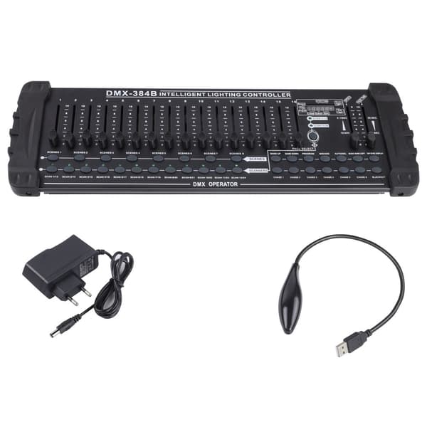 DMX512 Scene Lys Controller, 384 Kanaler, MIDI Kontrol, Indbygget Mikrofon