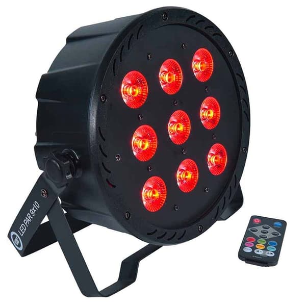 LIGHT4ME LED PAR 9X10W MKII RGBW IR-kaukosäädin