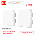 Miniatyrbillede 2 af 2: Aqara Vægbryder, ZigBee-forbindelse, Trådløs kontrol,2X D1med Neutral 1K