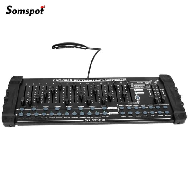 DMX512 Scene Lys Controller, 384 Kanaler, MIDI Kontrol, Indbygget Mikrofon