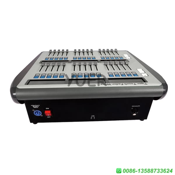 Tigre Fader Wing Console, 30 Tarkkuusfaderia, 16 DMX Universumia, 8912 Kanavaa