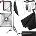 Miniatyrbillede 1 af 9: Studielys med softbox, stativ og transporttaske model 1 - sort