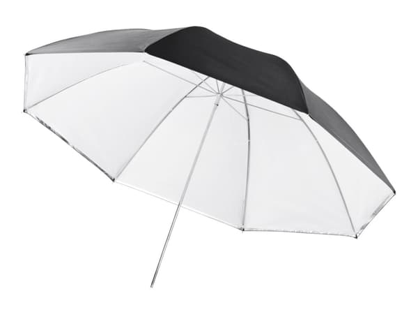 Walimex 2 in1 - Reflektiv/translucent paraply - hvit - Ø84 cm