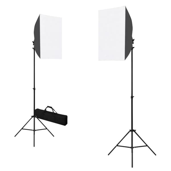 vidaXL Profesjonelle studiolys 2 stk 40x60 cm stål svart