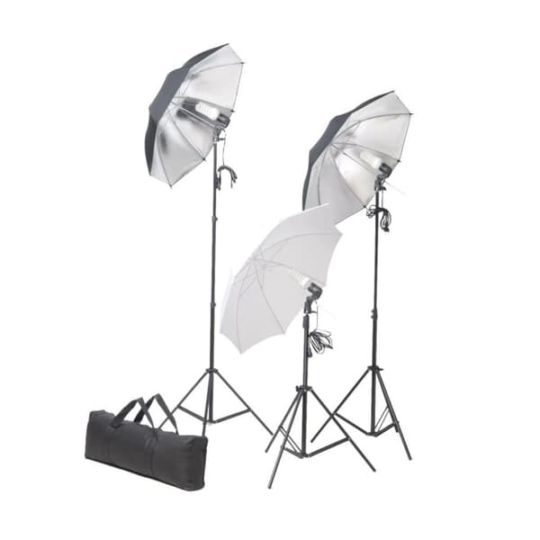 vidaXL Fotostudiosett med lyssett og bakgrunn