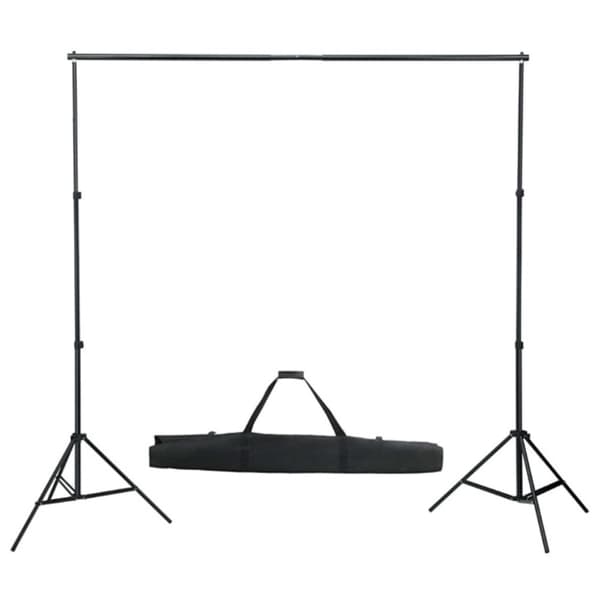 vidaXL Fotostudiosett med bakgrunn, lamper og parasoller
