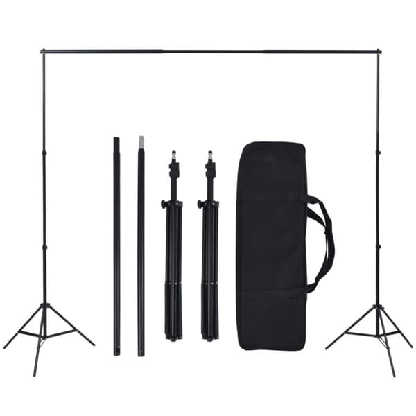 vidaXL Fotostudiosett med softbokslys og bakgrunner