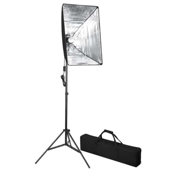 vidaXL fototstudieudstyr med bagtæppe og softboxbelysning