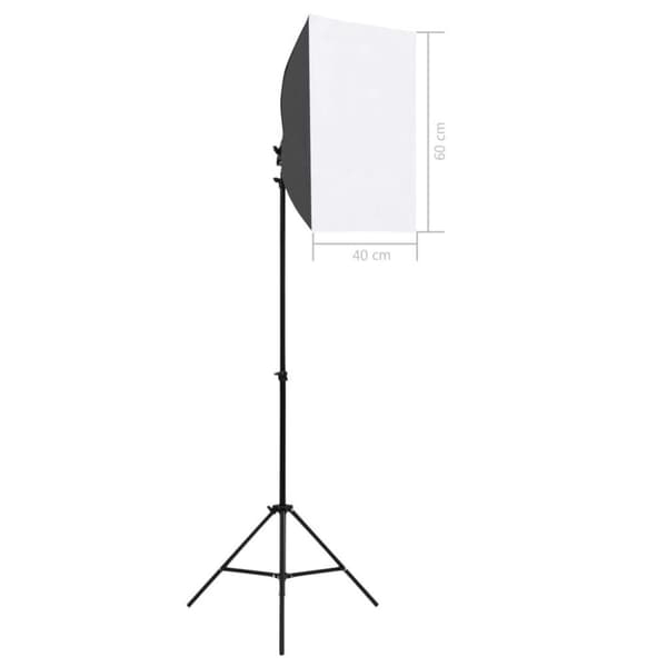 vidaXL fotostudiesæt med softbox-lamper og baggrund