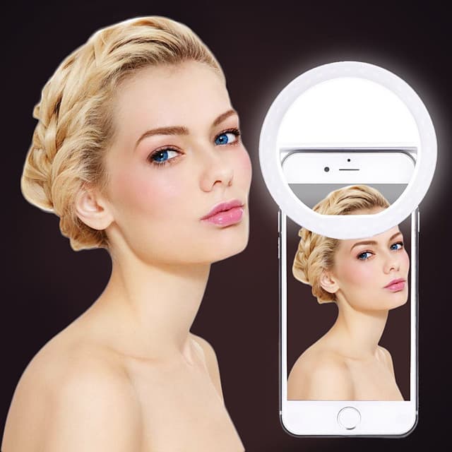 Portabel Selfie LED Light Ringljus för Mobil