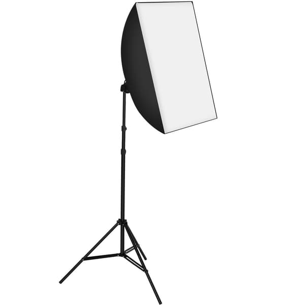2x studielys med softbox, stativ og transporttaske model 1 - sort