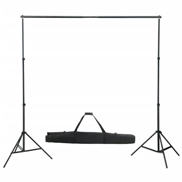 vidaXL Fotostudiosett med lamper, paraplyer, bakgrunn og reflektor
