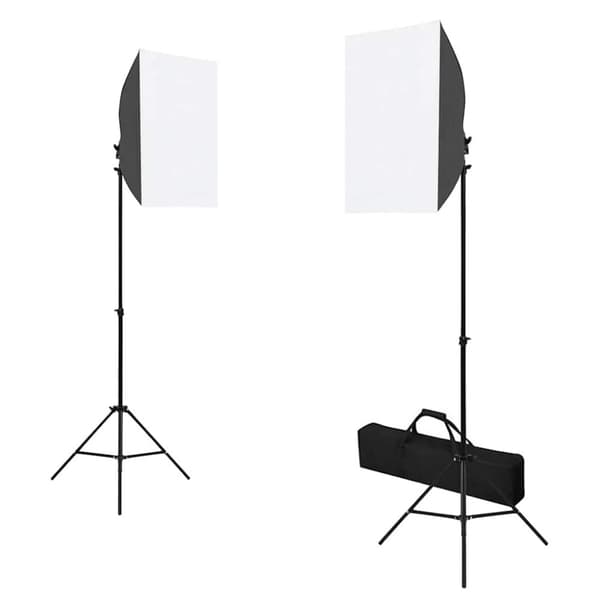 vidaXL Valokuvastudiosarja softbox-valot, taustakangas ja heijastin