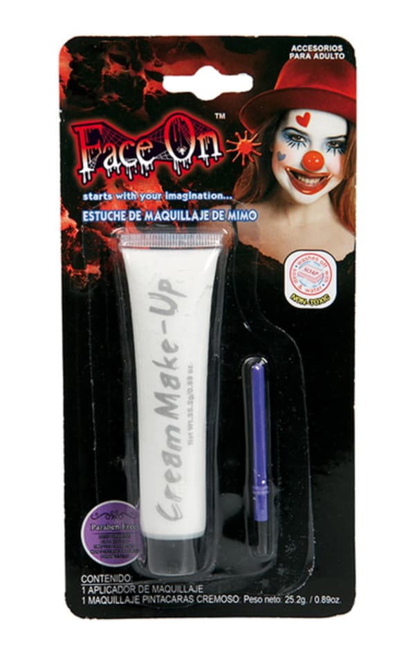 Ansiktsfärg / Smink i Tub, Vit - 26g - Halloween & Maskerad