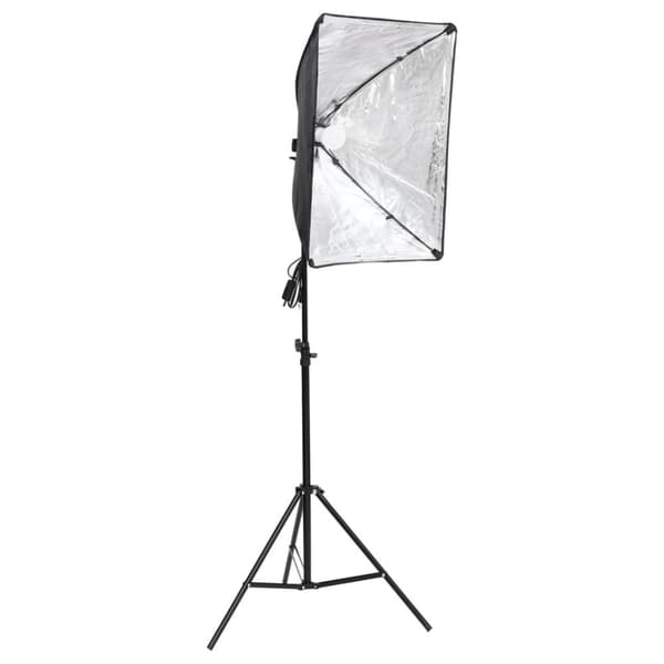 vidaXL Studiobelysning med bakgrunder & softboxar