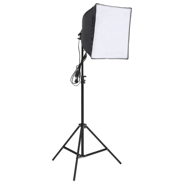 vidaXL Fotostudiosett med lyssett og bakgrunn