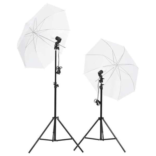 vidaXL Fotostudio med lampor och bakgrund