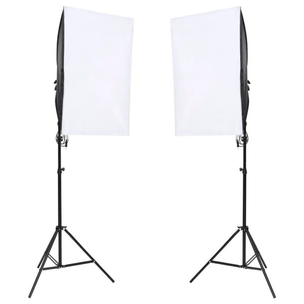 vidaXL Fotostudio med lampor och bakgrund