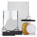 Miniatyrbild 1 av 10: vidaXL Fotostudio med lampor, bakgrund och reflexskärm