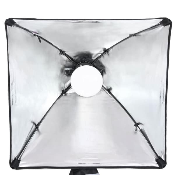 vidaXL Fotostudio med lampor, bakgrund och reflexskärm