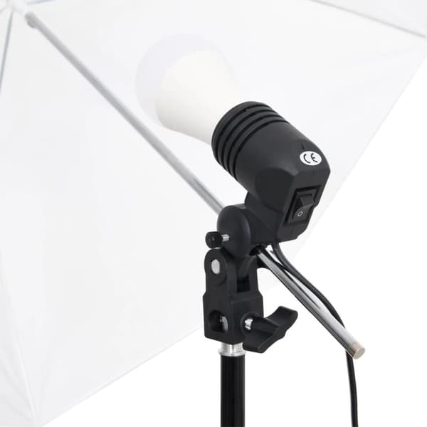 vidaXL Fotostudio med lampor och bakgrund