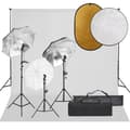 Miniatyrbild 1 av 11: vidaXL Fotostudio med lampor, bakgrund och reflexskärm