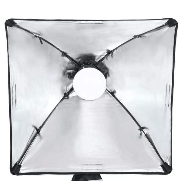 vidaXL Fotostudio med lampor, bakgrund och reflexskärm