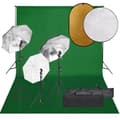 Miniatyrbild 1 av 10: vidaXL Fotostudio med lampor, bakgrund och reflexskärm