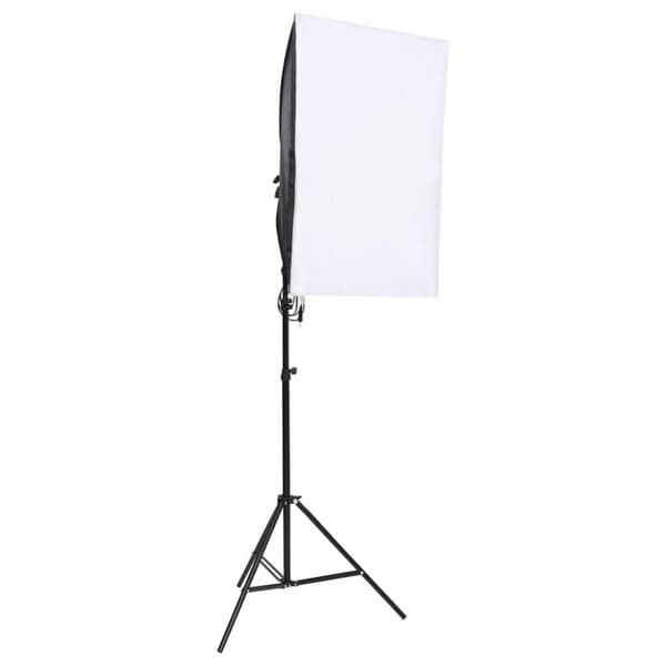 vidaXL Fotostudio med lampor, bakgrund och reflexskärm