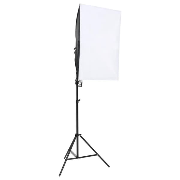 vidaXL Fotostudio med lampor, bakgrund och reflexskärm