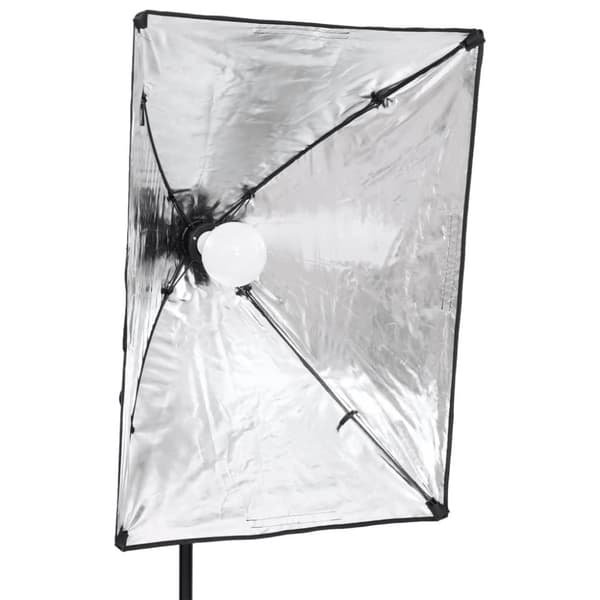 vidaXL Fotostudio med lampor, bakgrund och reflexskärm