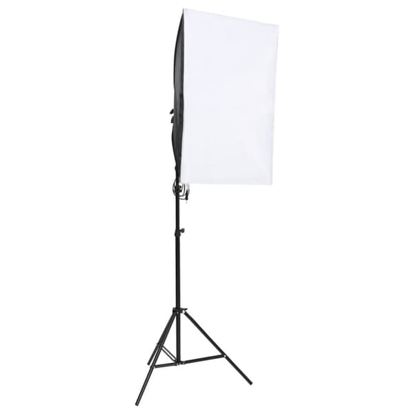 vidaXL fotostudiesæt med lampesæt + baggrund og reflektor