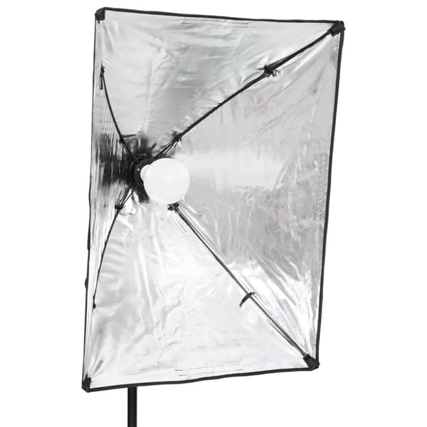 vidaXL fotostudiesæt med lampesæt + baggrund og reflektor