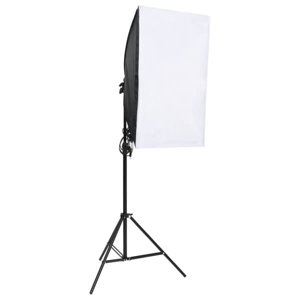 vidaXL Fotostudiosett med lyssett, bakgrunn og reflektor