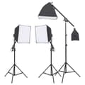 Miniatyrbillede 2 af 11: vidaXL fotostudiesæt med lampesæt og baggrund