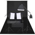Miniatyrbillede 1 af 11: vidaXL fotostudiesæt med lampesæt og baggrund