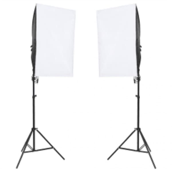 vidaXL fotostudiesæt med lampesæt og reflektor