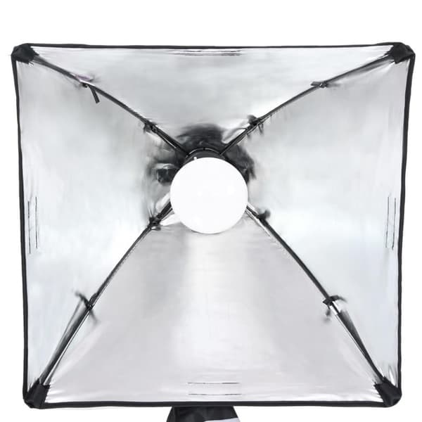 vidaXL fotostudiesæt med lampesæt + baggrund og reflektor