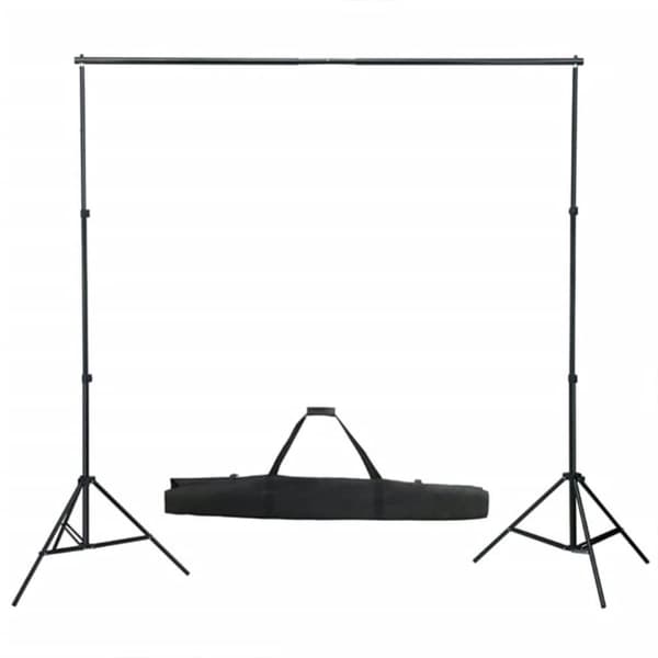 vidaXL fotostudiesæt med lampesæt + baggrund og reflektor
