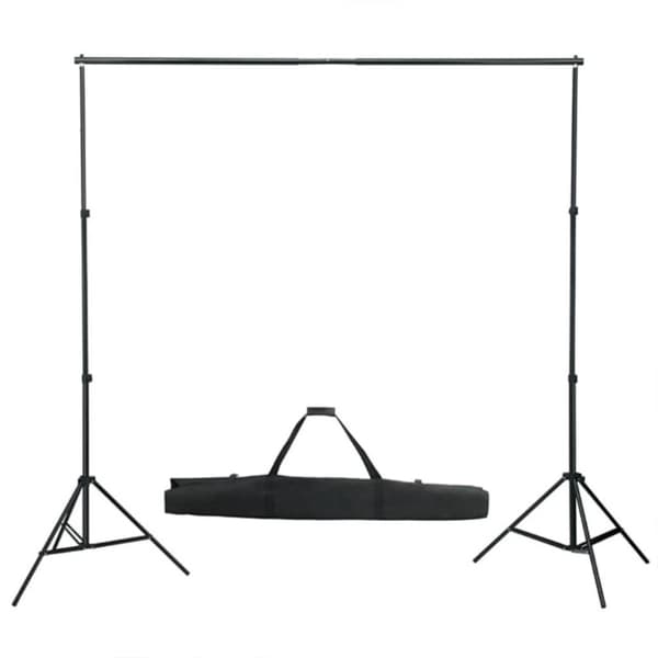 vidaXL fotostudiesæt med lampesæt + baggrund og reflektor